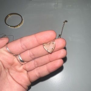 Kendra Scott pink heart necklace